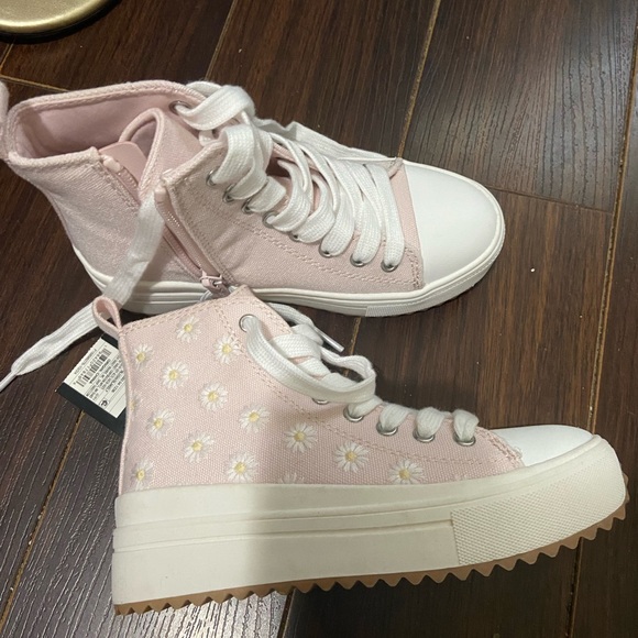 NEW Art Class Blush Blakely Hightop Sneakers Girls Tennis Shoes Size 13 - Picture 11 of 13